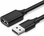 Ugreen USB 2.0 Cable USB-A male - USB-A female Μαύρο 5m (10318)