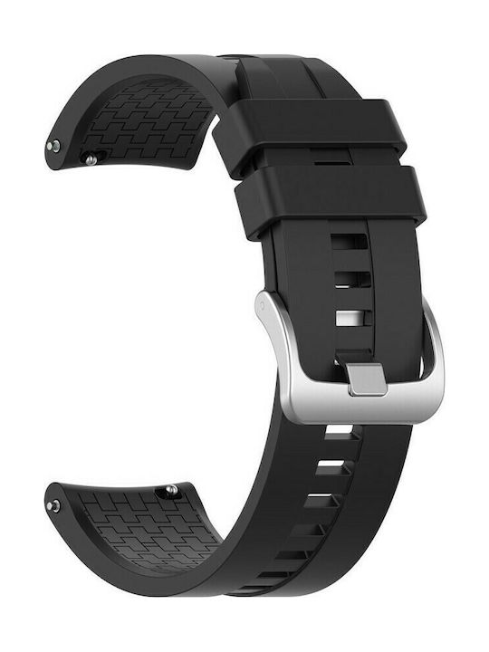 Hexagon Texture Armband Silikon Schwarz (Huawei Watch GT / GT2 (46mm)) 8116500599b