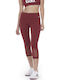 Body Action Women's Capri Training Legging Burgundy