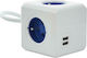 Allocacoc Extended 4-Outlet PowerCube with USB ...