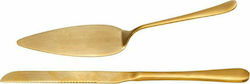 Cryspo Trio Metallic Serving Utensil Set Gold Durable 2pcs