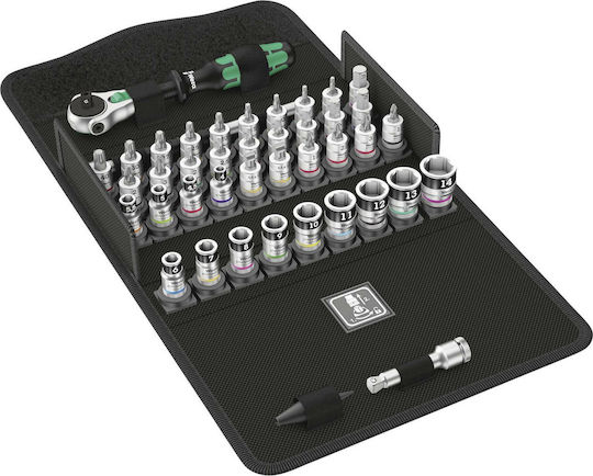 Wera 8100 SA Set de chei tubulare și clichet 1\4" 40buc