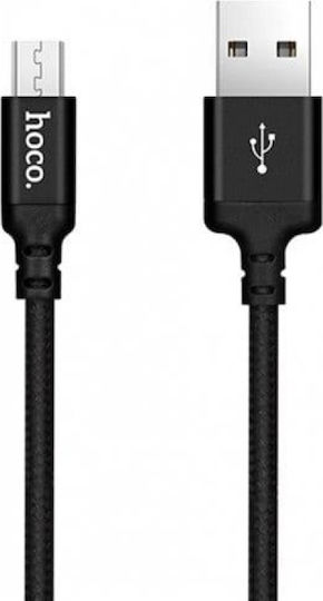 Hoco X14 High Speed Braided USB 2.0 spre micro USB Cablu Negru 3m 1buc