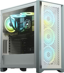 Corsair 4000D Airflow Gaming Midi Tower Κουτί Υπολογιστή με Πλαϊνό Παράθυρο Λευκό