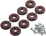 Fixomoll Möbelkappen Runde mit Aufkleber und Durchmesser 22mm Brown 8Stück 3566444