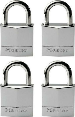 Master Lock 629EURQ Stahl Vorhängeschloss Messing mit Schlüssel Set von 4 Stück. 20mm 4Stück