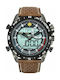 Patrouille De France Athos 1 Herrenuhr 47mm Chronograph Batterie mit Braun Lederarmband
