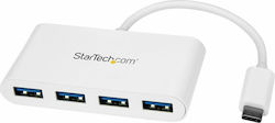 StarTech USB-Hub 4 Anschlüsse (USB-C) HB30C4ABW