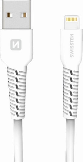 Swissten USB to Lightning Cable Λευκό 1m (71505541)