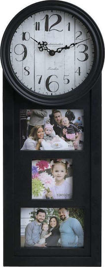 Click Wanduhr Kunststoff Schwarz 23x58cm Click Wanduhr Kunststoff Schwarz 23x58cm