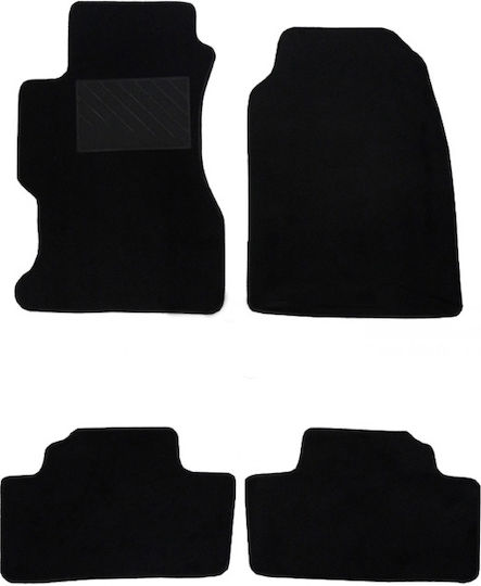 Auto Gs Set of Front and Rear Mats 4pcs for Nissan Tiida 2006 Black