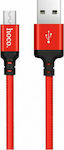 Hoco X14 High Speed Împletit USB 2.0 spre micro USB Cablu Roșu 3m 1buc