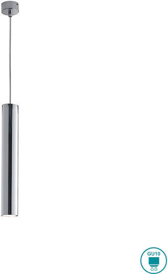 Fan Europe Fluke-S30 CR Hängelampe Silber mit Fassung GU10 30x200cm.