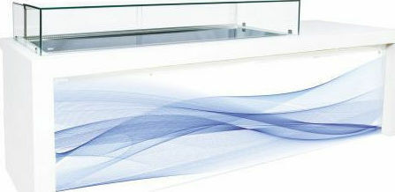 Niki Inox Βιτρίνα Συντήρησης Δαπέδου 137x90x115cm