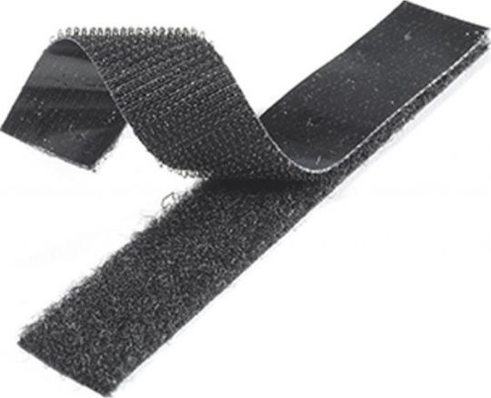 Velcro Αυτοκόλλητη Ταινία Χριτς Χρατς Μαύρη 0.5mx20mm