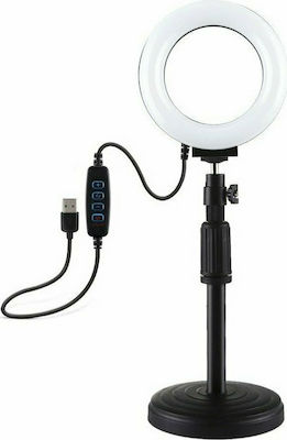 Puluz LED Ring Light PU391 Ring Light 12cm 3200 - 6500K with Desktop Stand/Mount Stand