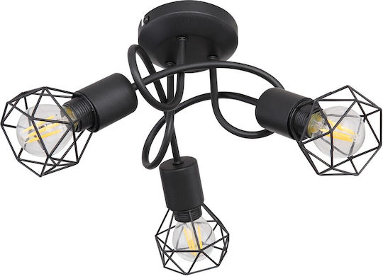 Globo Lighting Xara I Plafonieră de Tavan 36buc Neagră cu Soclu E14