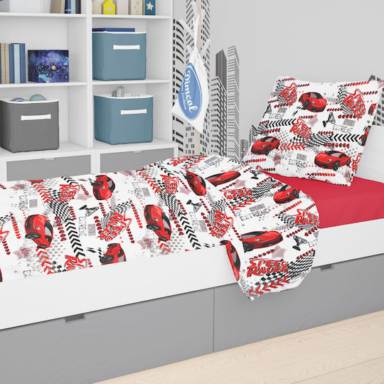 Dimcol Детско покривало Единично Speed Racer 290 Red 160x240cm
