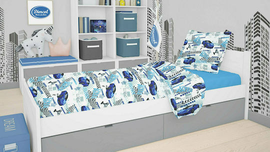 Dimcol Детско покривало Единично Speed Racer 291 Blue 160x240cm