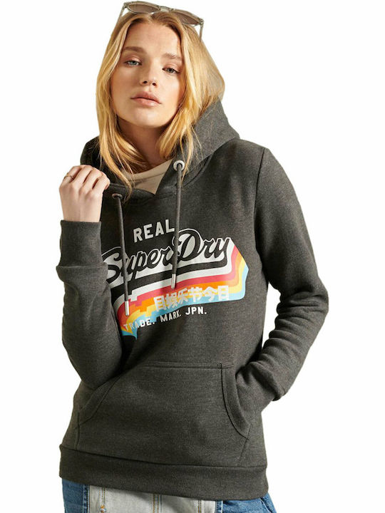 Superdry Vintage Logo Дамски Суитшърт Худи Черен