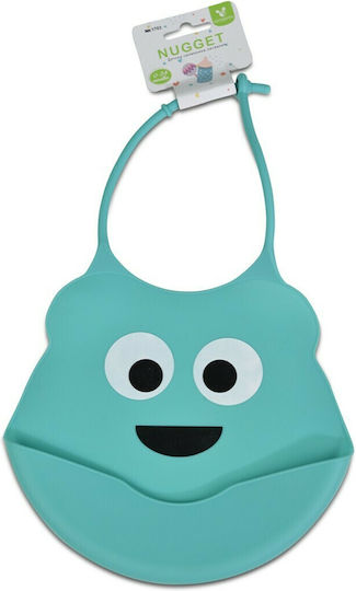 Cangaroo Baby Bib Nugget Waterproof Bib Silicone with Button & Pocket Blue 108215