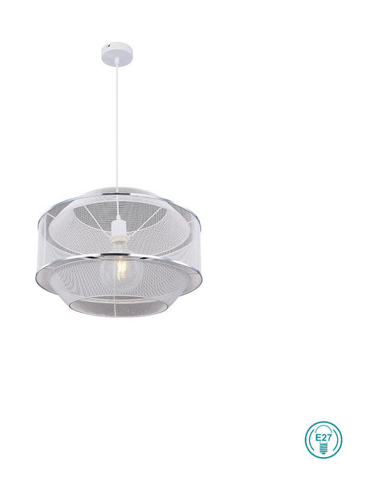 Globo Lighting Vigatto Pendant Light White with Socket E27 45x150cm