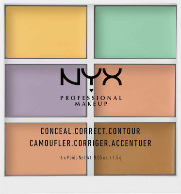 Nyx Professional Makeup Conceal. Correct. Contour Corector de culoare Paletă 6gr
