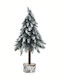Weihnachtsbaum Bäumchen auf Holzstamm Beschneit 65cm