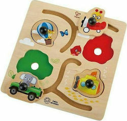 Wooden Kids Peg Puzzle Paths To Adventure for 1+ Years 4pcs Hape