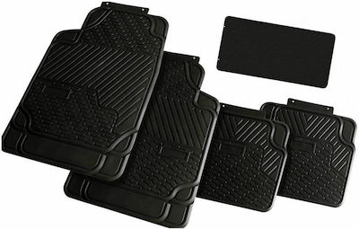 Auto Gs Set of Front and Rear Mats Universal 5pcs from Rubber Black