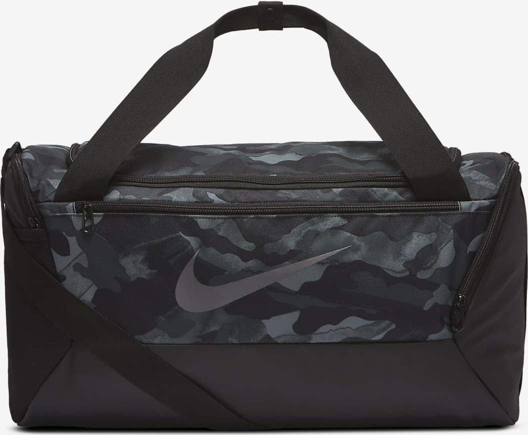 Nike Brasilia DD4579-084 Unisex Τσάντα Ώμου για Γυμναστήριο Γκρι