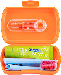 Curaprox Be You Travel Set Οδοντόβουρτσα Ultra Soft Πορτοκαλί
