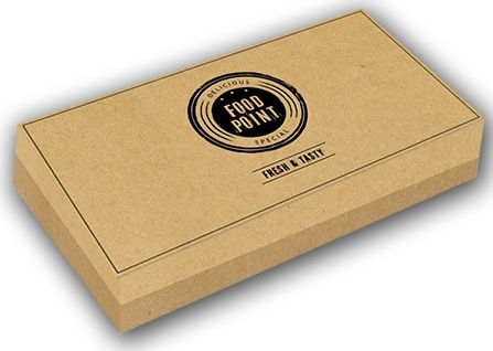 Σετ 170 Χάρτινα Κουτιά Ψητοπωλείου Kraft 22.5x12x4.5εκ. Food Point