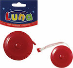 Luna Measuring Tapes Με Κουμπί 1,5m Κόκκινο