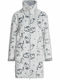 Vamp Women's Winter Fleece Pajama Robe Gray