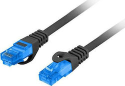 Lanberg Flat S/FTP Cat.6a Καλώδιο Δικτύου Ethernet 20m Μαύρο