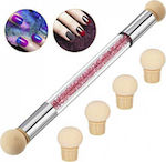 Nail Brush Ombre Sponge Art Tool Ombre Sponge Brush 50043 Πινέλο Νυχιών Με 6 Κεφαλές