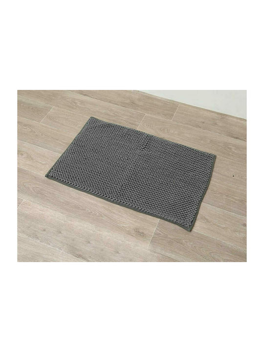 Aria Trade Non-Slip Bath Mat Microfiber 7744180 Dark Grey 50x80cm