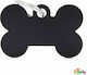 My Family Dog ID Tag Bone Black Metallic Person...