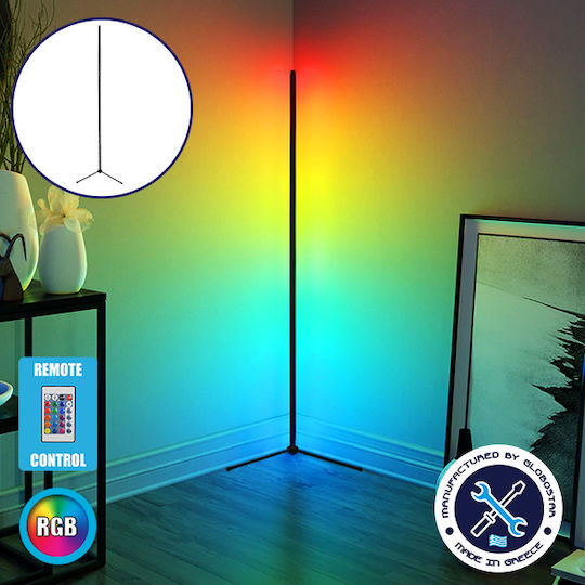GloboStar LED Floor Lamp H250xW3cm. with RGB Light 100lm Black