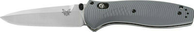 Benchmade Barrage Pocket Knife Gray with Blade made of Stainless Steel in Sheath