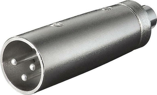 Конвертор XLR мъжки към RCA женски Сребрист 1 брой 02.009.0003