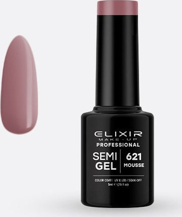 Elixir Semi Gel Semipermanent Lac de Unghii 621 Mousse 5ml