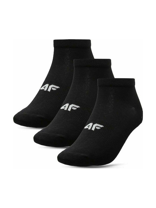 4F Αθλητικές Κάλτσες Μαύρες 3 Ζεύγη