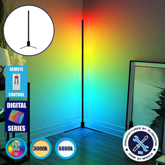 GloboStar LED Floor Lamp H100cm. with RGBW Light 150lm Black
