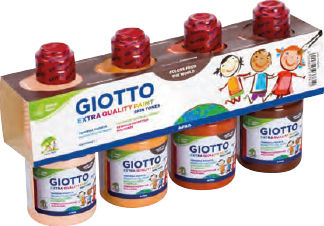 Giotto Extra Quality Tempera Paints Skin Tones in Bottle 250ml 4pcs