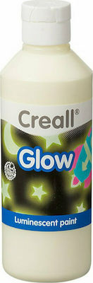 Creall Glow in Dark Τέμπερα Ζωγραφικής Κίτρινη σε Μπουκάλι 250ml