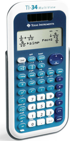 Texas Instruments TI 34 Multiview Αριθμομηχανή Επιστημονική σε Μπλε Χρώμα