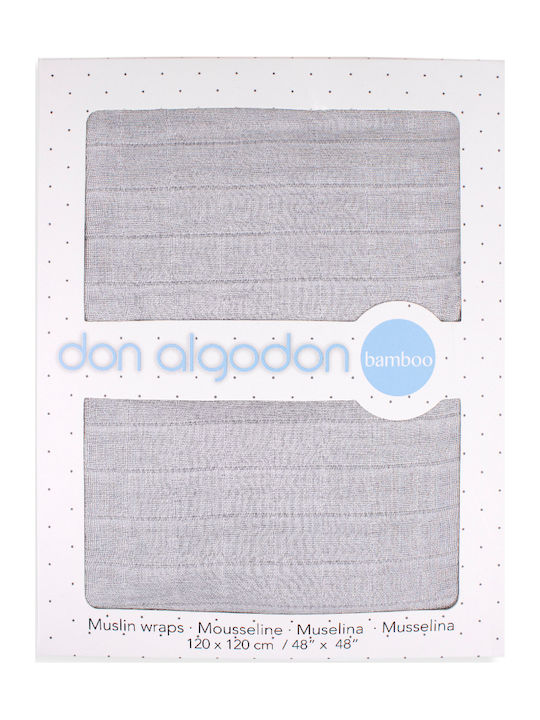 Don Algodon Muslin Swaddle Blanket Gray 120x120cm