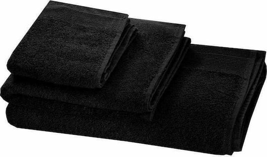Marwa Πετσέτα Προσώπου 50x90εκ. Μαύρο Βάρους 530gr/m²